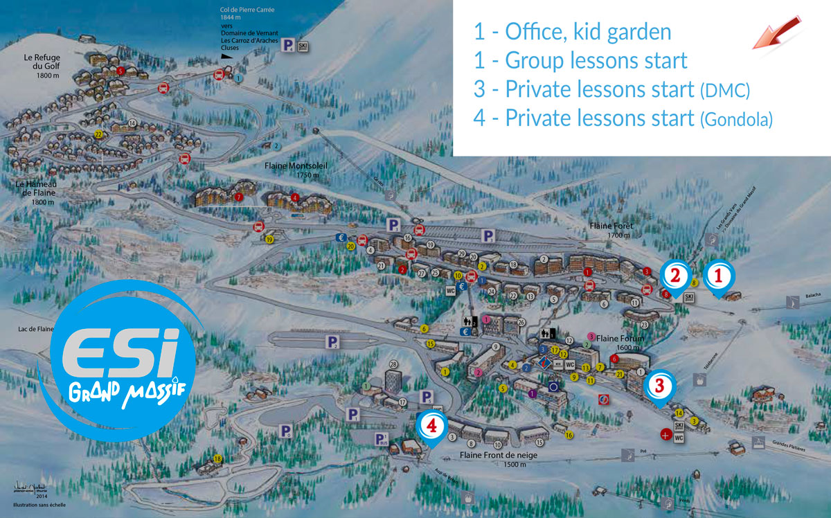 Plan de la station des Carroz d'Arâches